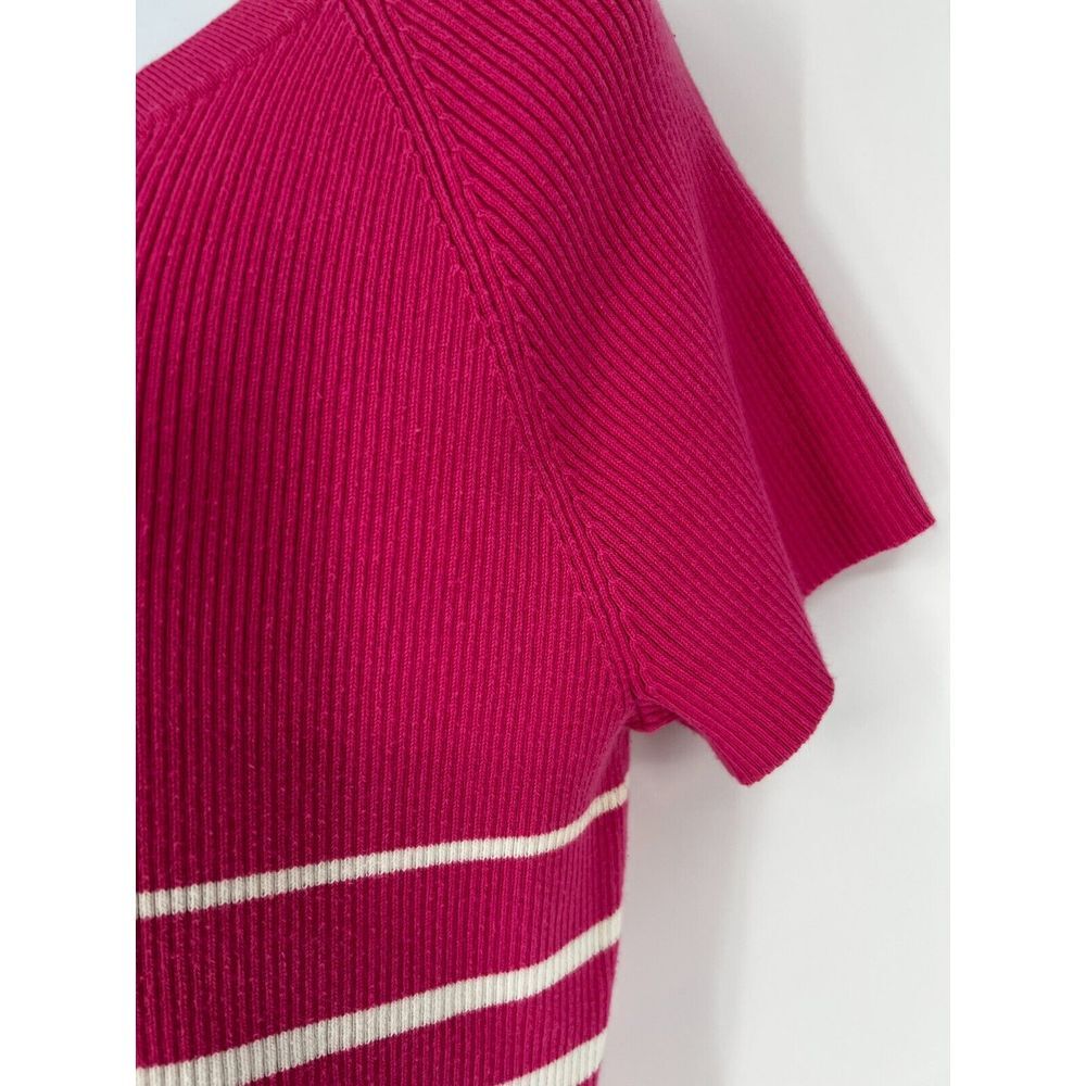 FALLS CREEK Vintage Top Women's Size XL Barbie Pink Boat Neck Short Sleeve - Picture 5 of 10